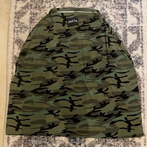 Milk Snob car seat / nursing cover. Camo colored.